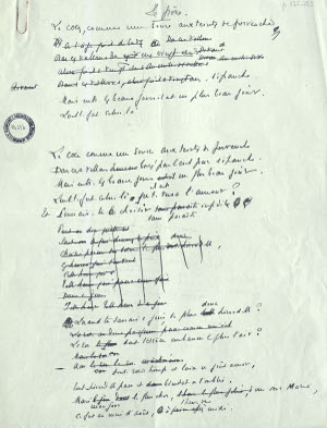 Manuscrit autographe du poèle Le père, Ms 39b