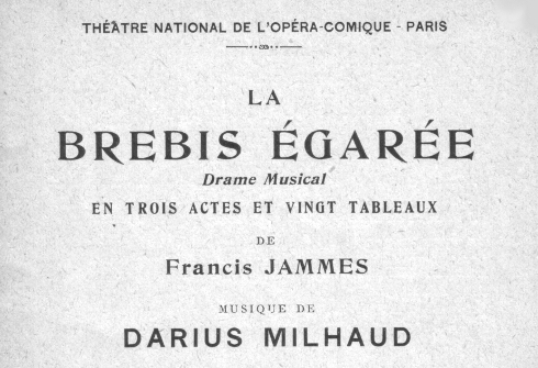 Brochure de La Brebis égarée / Association Francis Jammes Orthez