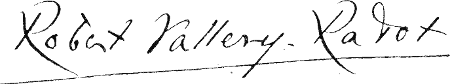 Signature de Vallery-Radot