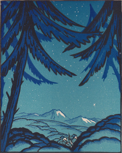 Bois gravé de Raymond Renefer (1879-1957) pour l’édition originale (Flammarion, 1928) de Les Nuits qui me chantent…