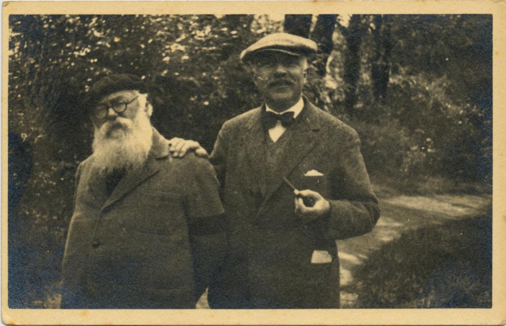 Francis Jammes et Thomas Braun à Hasparren en juillet 1934 / Fonds Association F. Jammes, Orthez