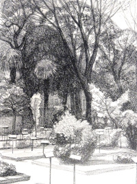 Jean Aufort : le Jardin public. J’ai revu tes étiquettes botaniques…