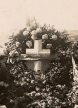 Tombe de Francis Jammes sous les fleurs / Consulter le document sur Pireneas