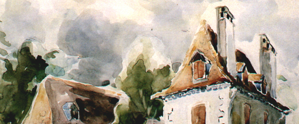 La Maison Chrestia, aquarelle par Jean Ayrault 