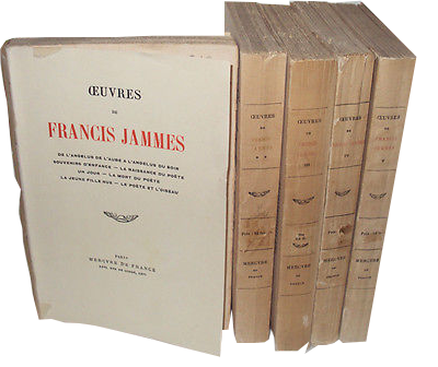 title=Œuvres de Francis Jammes en cinq tomes, Mercure de France, 1913-1926